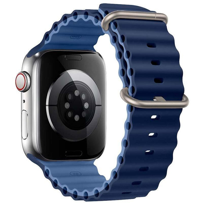 Correa Apple Watch 42/44/45/49mm Wave Azul Marino+Azul