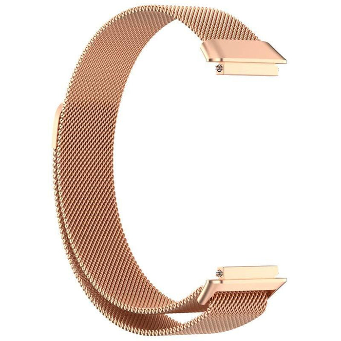 Correa Huawei Band 7 Milanesa Magnética Dorado Rosa