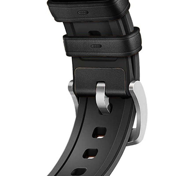 Correa Universal Cuero Premium 22mm Para Smartwatch Xiaomi/Amazfit/Samsung/Huawei/Realme/Ticwatch (Negro)