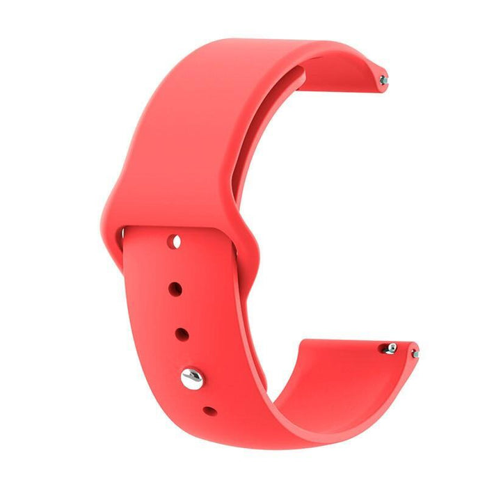 Correa Universal Elgance Silicona 22mm Para Smartwatch Xiaomi/Amazfit/Samsung/Huawei/Realme/Ticwatch (Rojo)