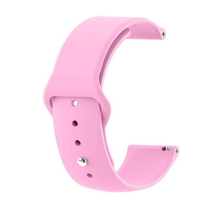 Correa Universal Elgance Silicona 22mm Para Smartwatch Xiaomi/Amazfit/Samsung/Huawei/Realme/Ticwatch (Rosa)