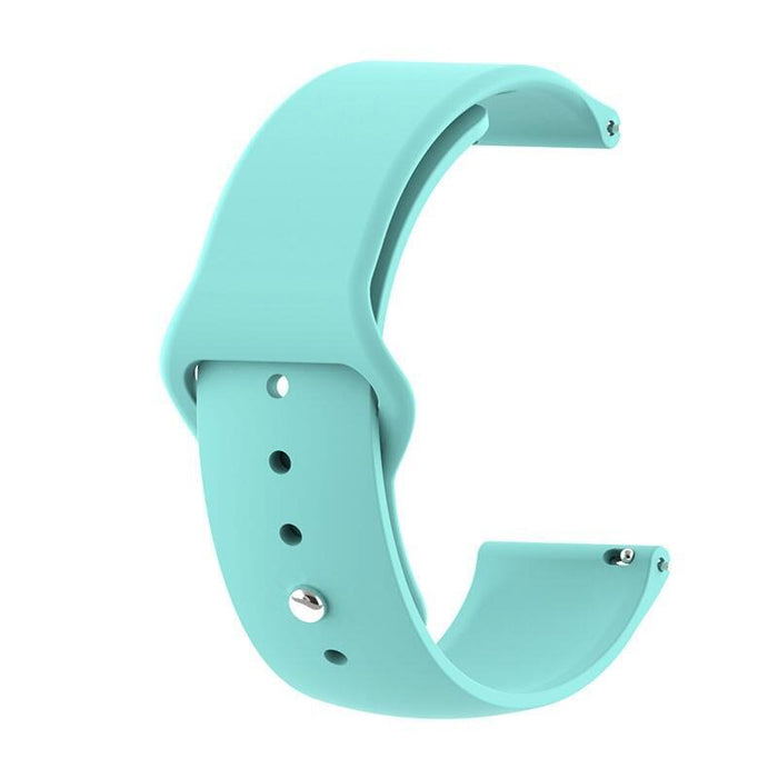 Correa Universal Elgance Silicona 22mm Para Smartwatch Xiaomi/Amazfit/Samsung/Huawei/Realme/Ticwatch (Turquesa)