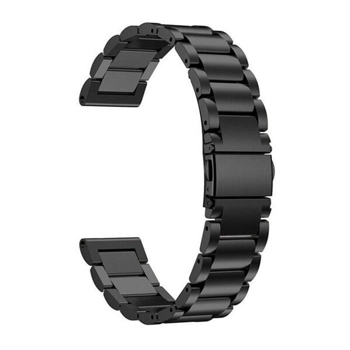 Correa Universal Metal Eslabones 22mm Para Smartwatch Xiaomi/Amazfit/Samsung/Huawei/Realme/Ticwatch (Negro)