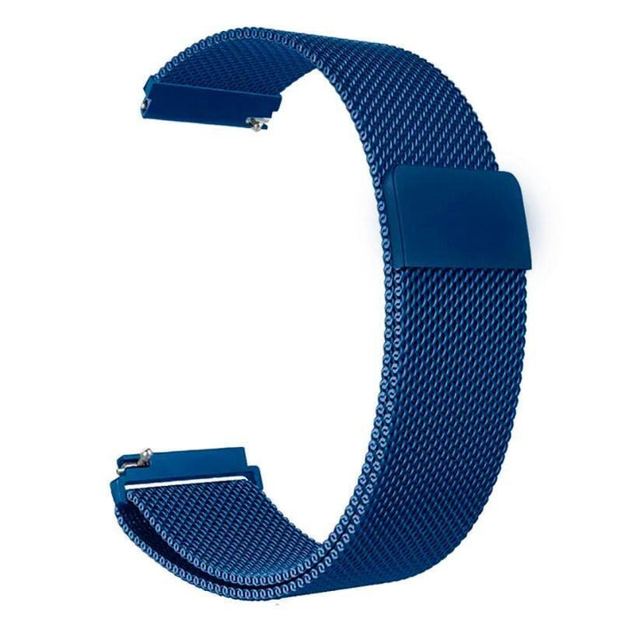 Correa Universal Metal Milanesa 22mm Para Smartwatch Xiaomi/Amazfit/Samsung/Huawei/Realme/Ticwatch (Azul)