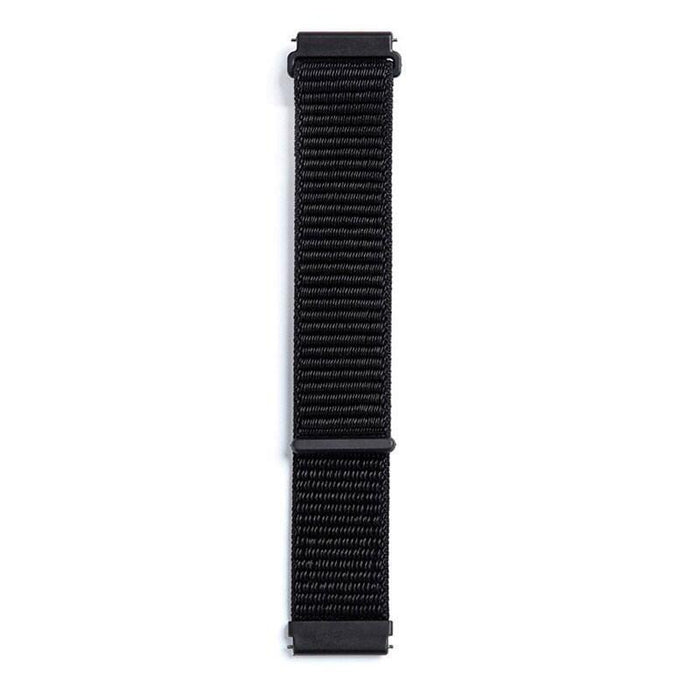 Correa Universal Nailon 20mm Para Smartwatch Xiaomi/Amazfit/Samsung/Huawei/Realme/Ticwatch (Negro)
