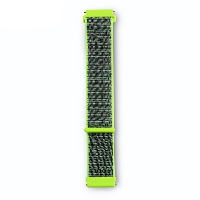 Correa Universal Nailon 20mm Para Smartwatch Xiaomi/Amazfit/Samsung/Huawei/Realme/Ticwatch (Verde)