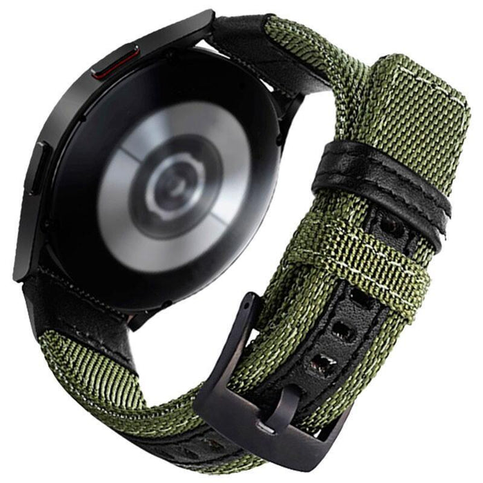 Correa Universal Nailon Ajustable 22mm Verde Para Smartwatch Xiaomi/Amazfit/Samsung/Huawei/Realme/Ticwatch