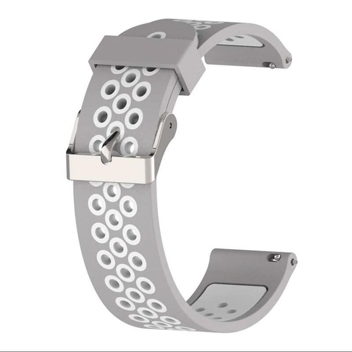 Correa Universal Silicona 20mm Para Smartwatch Xiaomi/Amazfit/Samsung/Huawei/Realme/Ticwatch (Blanco)