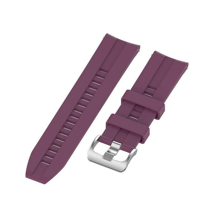 Correa Universal Silicona 22mm Para Smartwatch Xiaomi/Amazfit/Samsung/Huawei/Realme/Ticwatch (Lila)