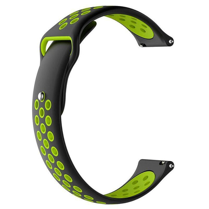 Correa Universal Sport Silicona 20mm Para Smartwatch Xiaomi/Amazfit/Samsung/Huawei/Realme/Ticwatch (Verde)
