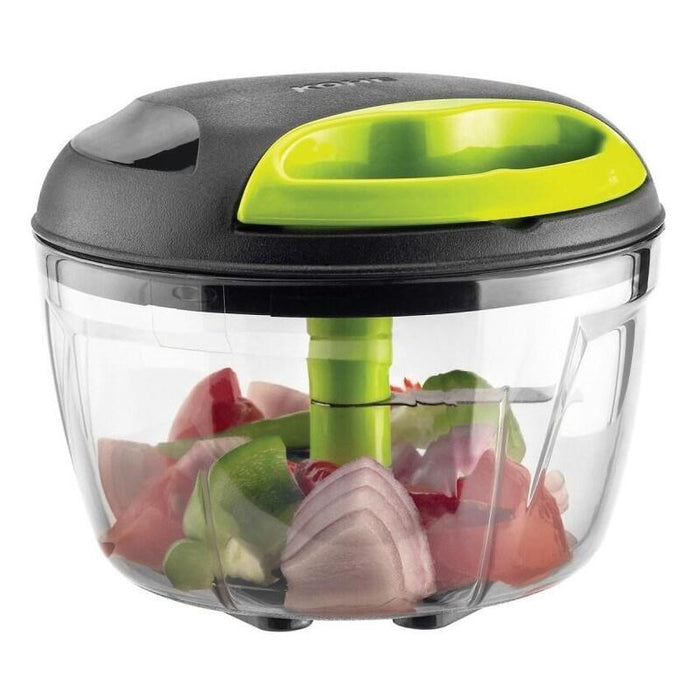 Cortadora De Verduras Kohe De 600 Ml Con 3 Cuchillas, Verde Y Negra