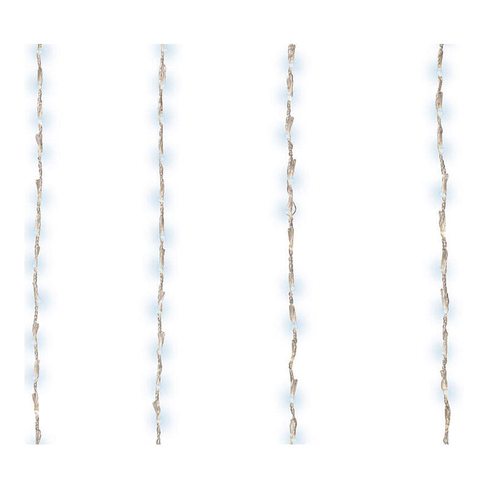 Cortina Led Balcon Exterior Blanco Frio 2x1m -220 Leds