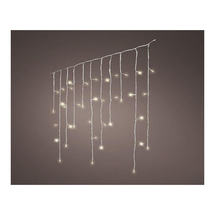 Cortina Led Icicle Lights Parpadeante 5,8m 240 Leds Luz Calida