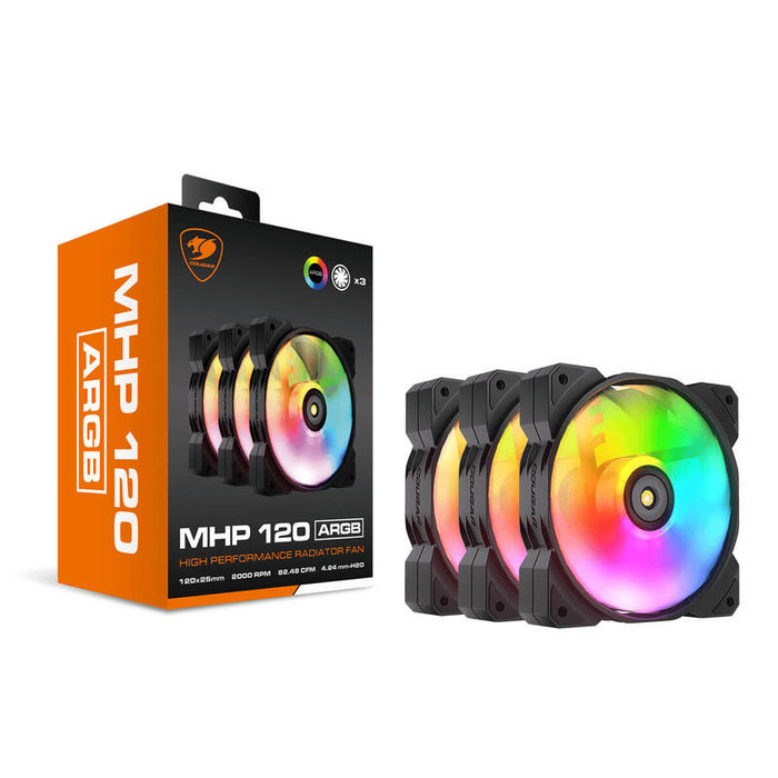 Cougar Ventilador Mhp 120 Argb Pack 3