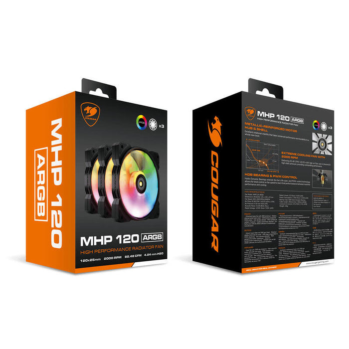 Cougar Ventilador Mhp 120 Argb Pack 3
