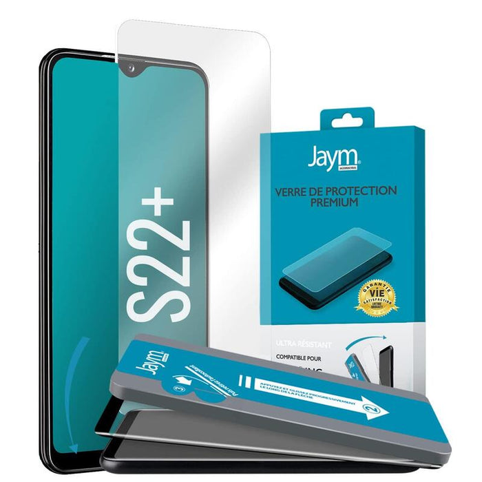 Cristal Templado Premium 2.5d Con Aplicador Para Samsung Galaxy S22 Plus *Sonic Sensor* - Jaym®**