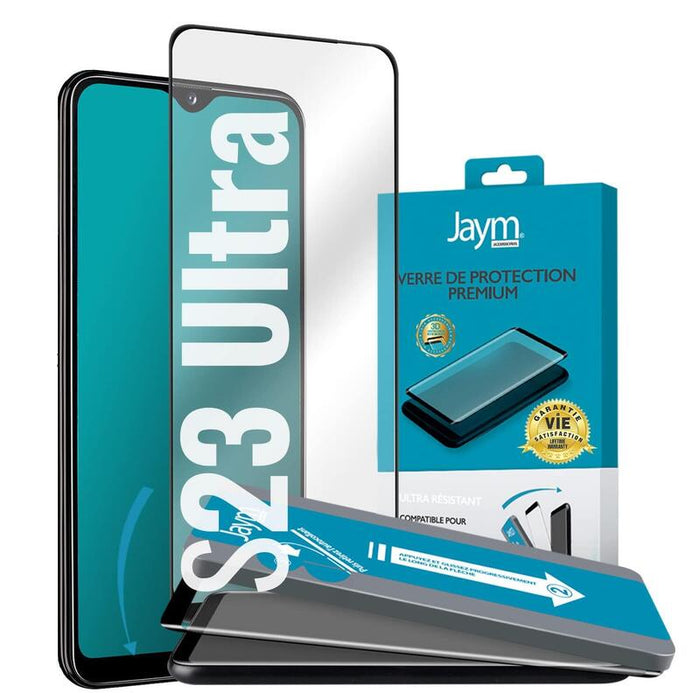 Cristal Templado Premium 3d Con Aplicador Para Samsung Galaxy S23 Ultra *Sonic Sensor* - Jaym® **