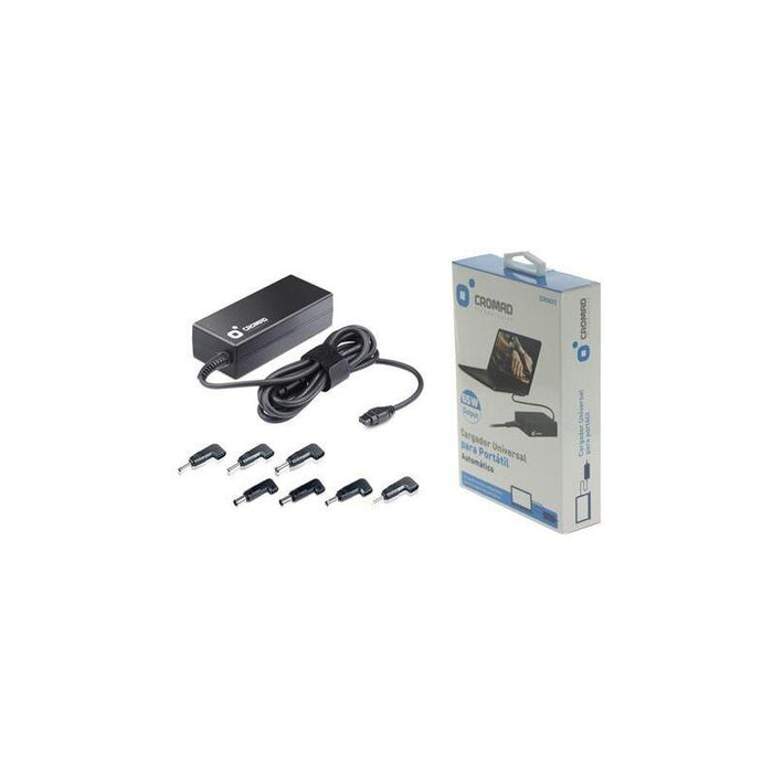Cromad Cargador Universal Automatico Para Portatil 65w - 8 Conectores Diferentes
