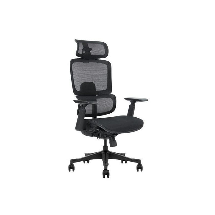 Cromad Senior Se1400 Silla De Oficina - Altura Ajustable Con Elevador De Gas De Grado 4 - Reposacabezas Y Respaldo