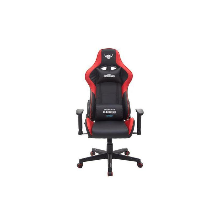 Silla Gaming Cromad Serie Demon Lord  Estructura Robusta - Piel Sintetica De Alta Calidad - Altura Regulable Con