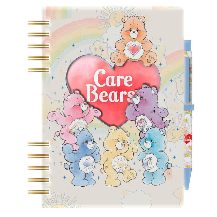 Cuaderno A5 + Boligrafo Y Pegatinas Osos Amorosos