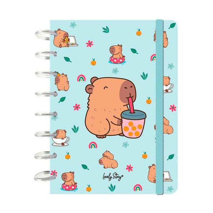 Cuaderno A5 Bubble Tea Capibara