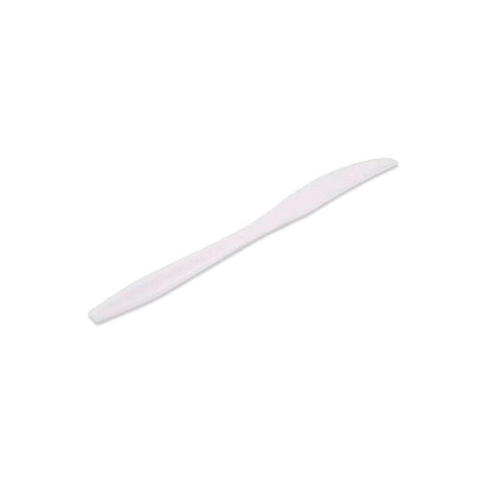 Cuchillo Grande Reutilizable 16,5cm Pack De 20 Blanco