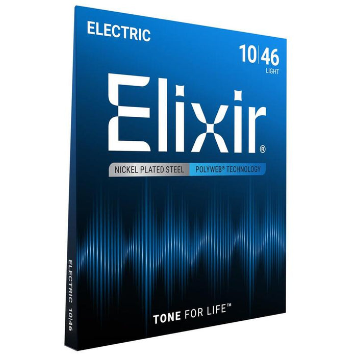 Cuerdas Para Guitarra Eléctrica Elixir Strings Con Recubrimiento Polyweb, Calibre Ligero (.010-.046)