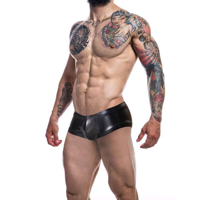 Cut4men - Booty Shorts Negro Cuero S