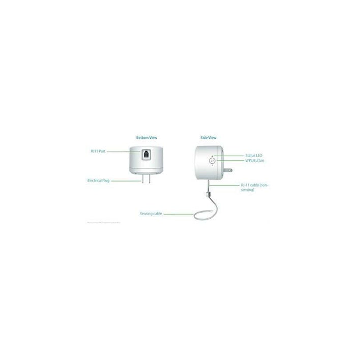 D-Link Dch-S160 Producto Reacondicionado - Mydlink Home Water Sensor - Water Sensor To Detect Water Leaks And Prevent Flooding - Easy Setup.  One-Piece Wall-Plug Design Is Compact