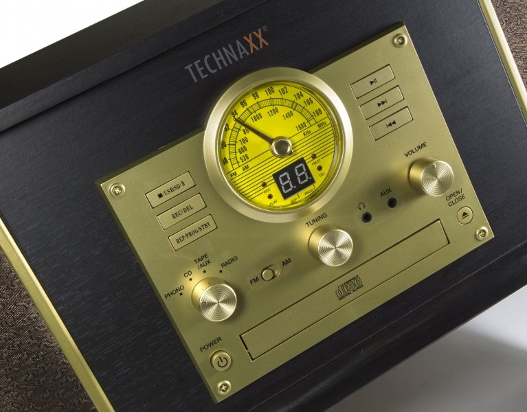 EAN 4260358122700 - Technaxx TX-103 Tocadiscos de tracción por correa Negro, Oro Semiautomático imagen 6