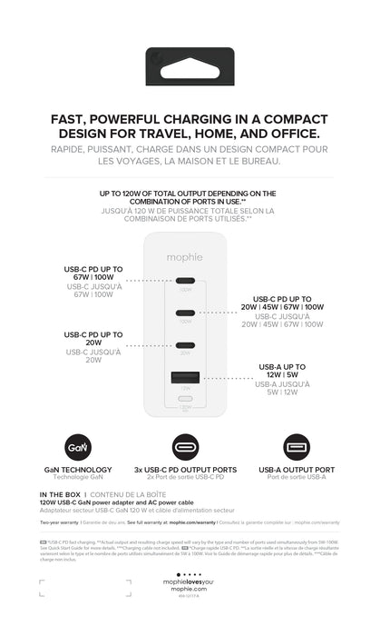 EAN 840056158085 - mophie 409909309 cargador de dispositivo móvil Portátil, Smartphone, Tableta Blanco Corriente alterna Carg imagen 4
