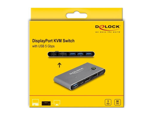 EAN 4043619186464 - DeLOCK 18646 interruptor KVM Antracita imagen 2