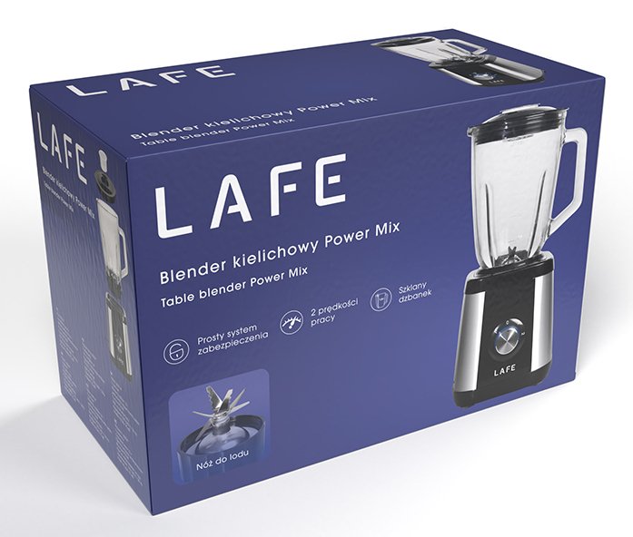 EAN 5907512862988 - Lafe LAFBLE46185 licuadora Batidora de vaso 600 W Negro, Acero inoxidable, Transparente imagen 6