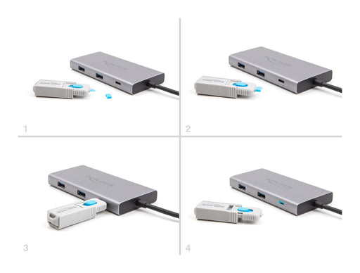 EAN 4043619209507 - DeLOCK 20950 bloqueador de puerto USB Tipo C Azul 10 pieza(s) imagen 2
