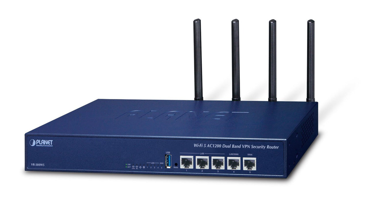 EAN 4711605286091 - PLANET VR-300W5 router inalámbrico Gigabit Ethernet Azul imagen 1