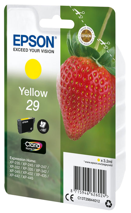 EAN 8715946626031 - Epson Strawberry C13T29844022 cartucho de tinta 1 pieza(s) Original Rendimiento estándar Amarillo imagen 1