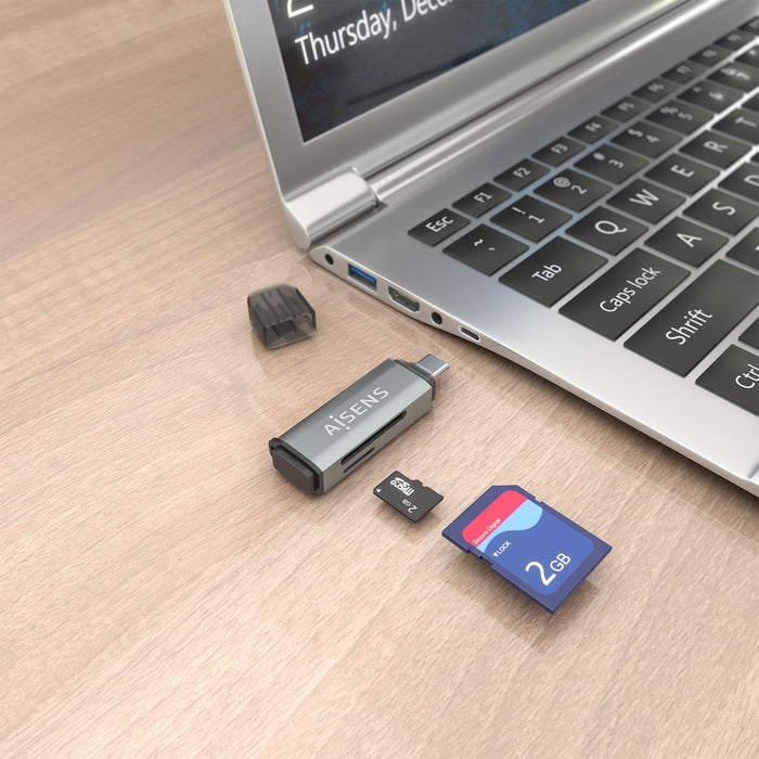 EAN 8435739903322 - AISENS ASCR-2C10-GR lector de tarjeta USB 3.2 Gen 1 (3.1 Gen 1) Type-C imagen 6