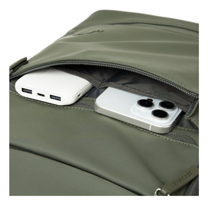 EAN 4260709015644 - Rivacase Eden mochila Mochila de viaje Oliva cuero PU, Poliéster, Tereftalato de polietileno reciclado (r imagen 5