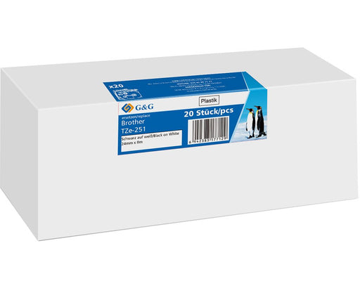 EAN 6942383177129 - G&G 21571 cinta para impresora de etiquetas Negro sobre blanco TZe imagen 2