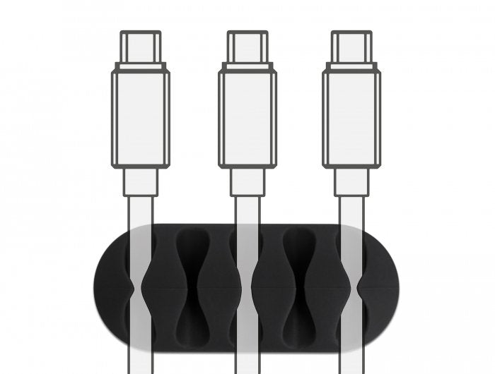 EAN 4043619183470 - DeLOCK 18347 organizador de cables Escritorio/pared Soporte para cables Negro, Blanco 6 pieza(s) imagen 3