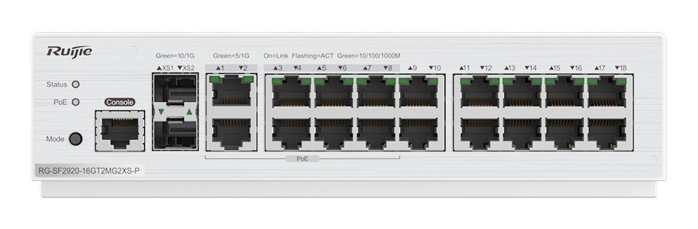 EAN 6971693274426 - Ruijie Networks RG-SF2920-16GT2MG2XS-P switch 2U Blanco imagen 5