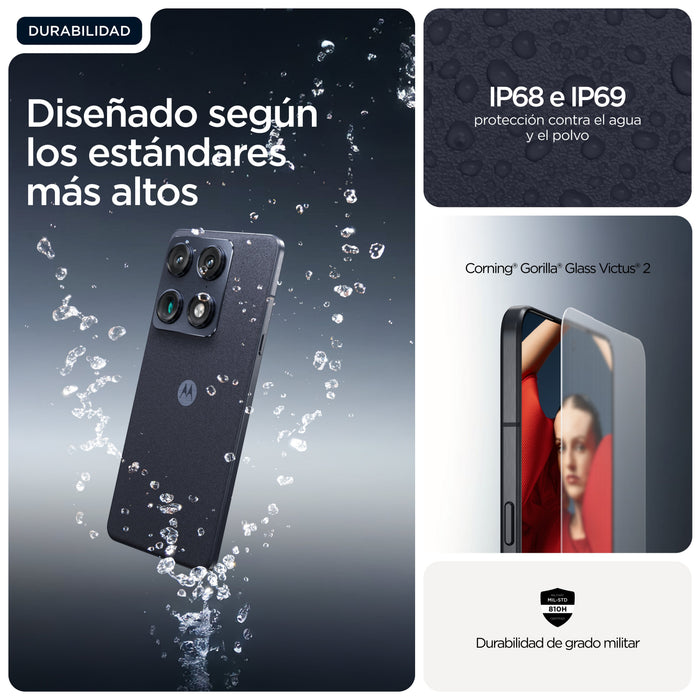 EAN 840493604862 - Motorola signature 17,2 cm (6.78") SIM doble Android 16.0 5G USB Tipo C 16 GB 512 GB 5200 mAh Azul oscuro imagen 10