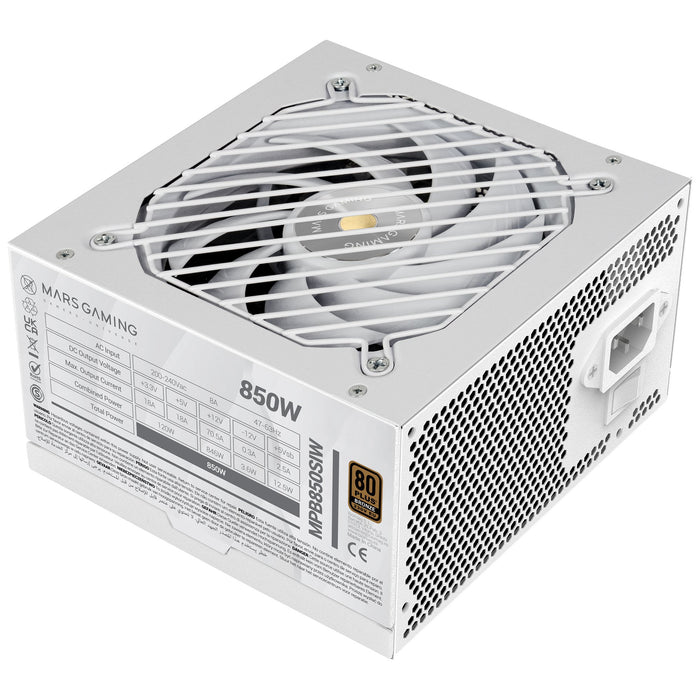 EAN 8435693109556 - Mars Gaming MPB850SIW unidad de fuente de alimentación 850 W 24-pin ATX ATX Blanco imagen 6
