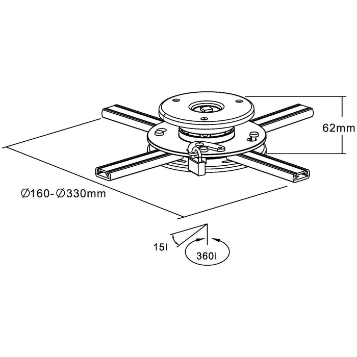 EAN 4043718172375 - InLine 4043718172375 montaje para projector Techo/pared Negro imagen 2