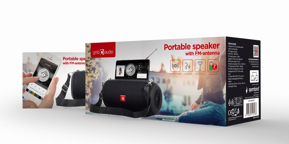 EAN 8716309105538 - Gembird SPK-BT-17 altavoz portátil o de fiesta Altavoz portátil estéreo Negro 5 W imagen 2