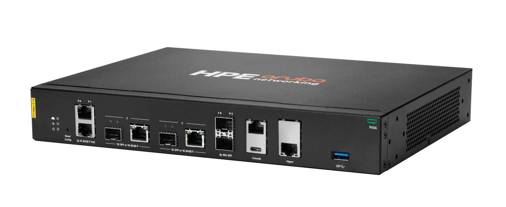 EAN 190017780641 - HPE Aruba Networking 9106 (RW) 2x SFP+ 2x Combo 2x PoE Hybrid Gateway pasarel y controlador 1000, 10000 Mb imagen 2