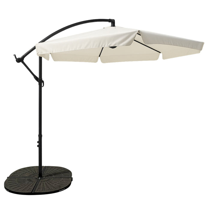 EAN 5907207224381 - Extralink Black Forest Garden Umbrella with Side Panels, Large 3m Beige Cantilever Sombrilla colgante Hex imagen 1