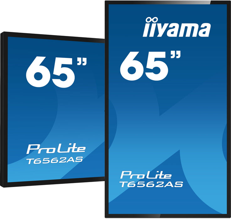 EAN 4948570120482 - iiyama T6562AS-B1 pantalla de señalización Panel plano interactivo 163,8 cm (64.5") LED 500 cd / m² 4K Ul imagen 1