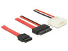 EAN 4043619847914 - DeLOCK 84790 cable de SATA 0,5 m SATA 13-pin SATA 7-pin + Molex (4-pin) Negro, Rojo imagen 1